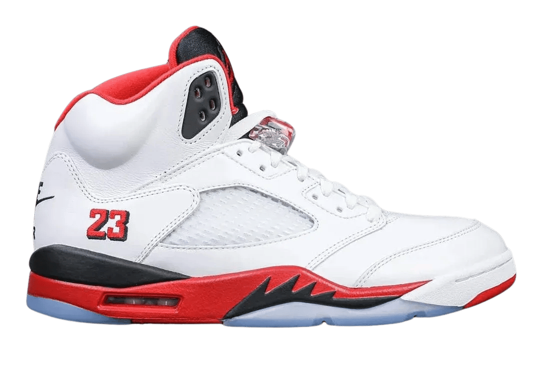 Air Jordan 5 Retro Fire Red Black Tongue